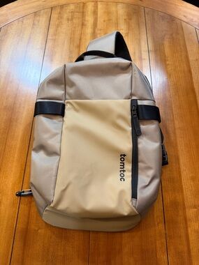 Men’s Tan Sling Backpack